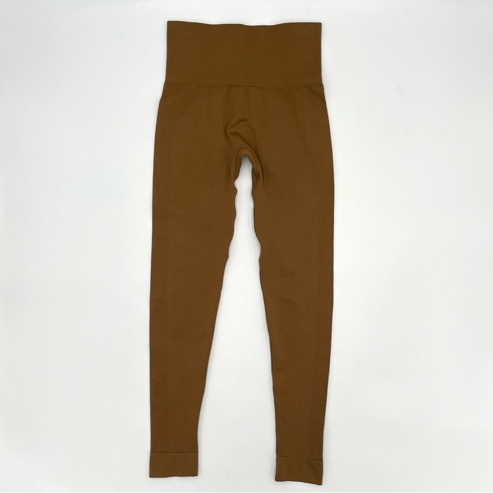 Set Active‎ Leggings Brown Women Size XS Running Yoga Athletic Micro Fiber Nylon